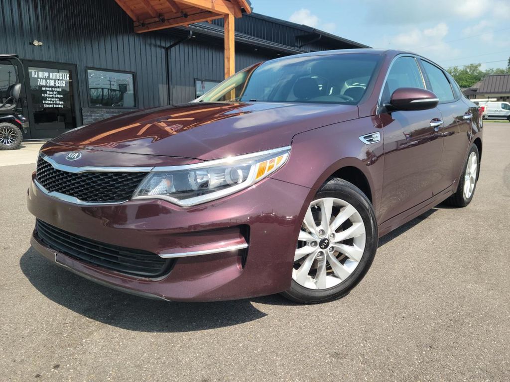 Red (Sangria) 2018 Kia Optima Sedan Front-Wheel Drive 6-Speed Automatic