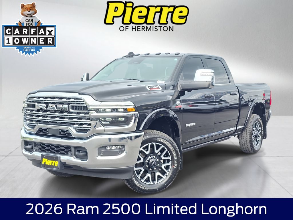 Diamond Black Crystal Pearlcoat 2026 RAM 2500 Limited Crew Cab 4WD Pickup Truck Four-Wheel Drive 8-Speed Automatic