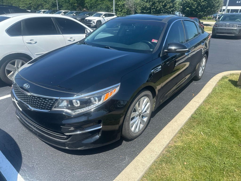 White 2016 Kia Optima Sedan Front-Wheel Drive 6-Speed Automatic