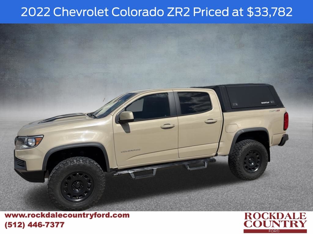 Sand Dune Metallic 2022 Chevrolet Colorado Pickup Truck Four-Wheel Drive 8-Speed Automatic