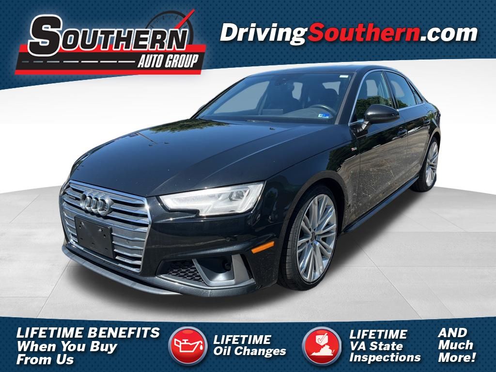 Black Metallic 2019 Audi A4 Sedan All-Wheel Drive 7-Speed Automatic