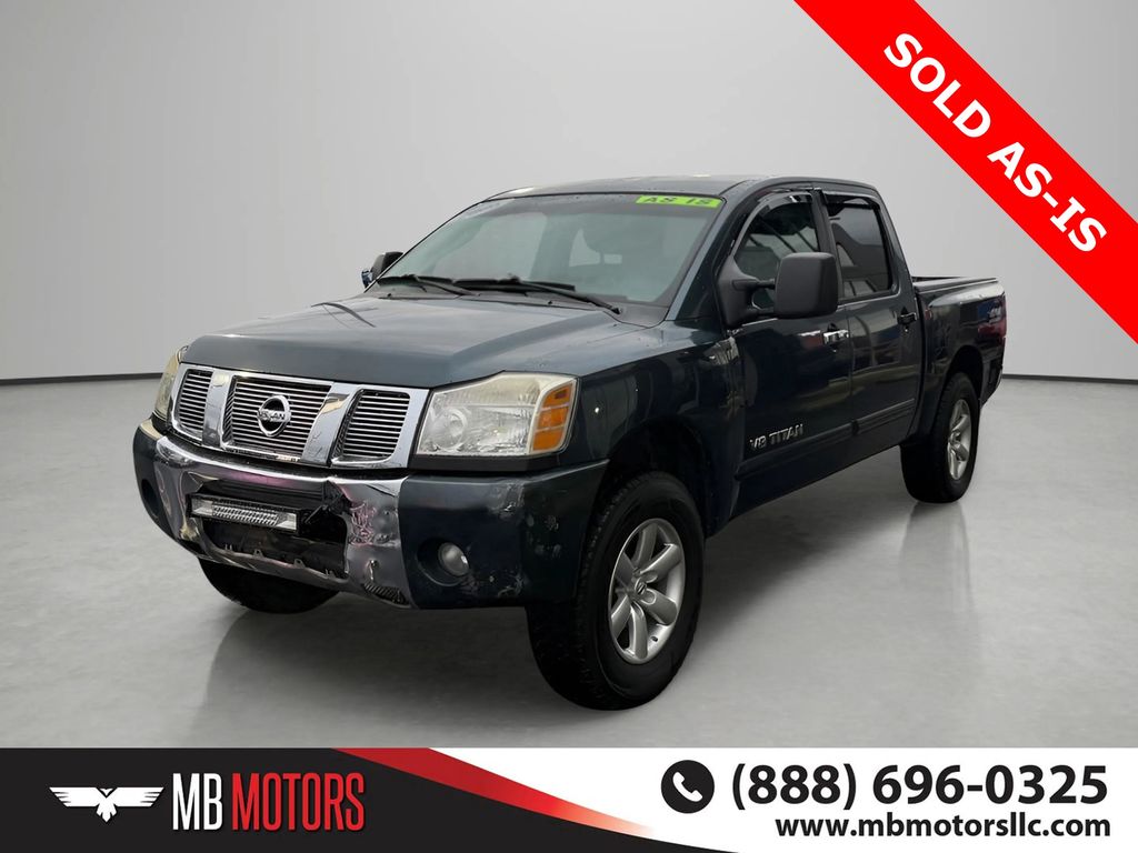 Deep Water Blue 2006 Nissan Titan SE Crew Cab 4WD Pickup Truck Four-Wheel Drive 5-Speed Automatic Overdrive
