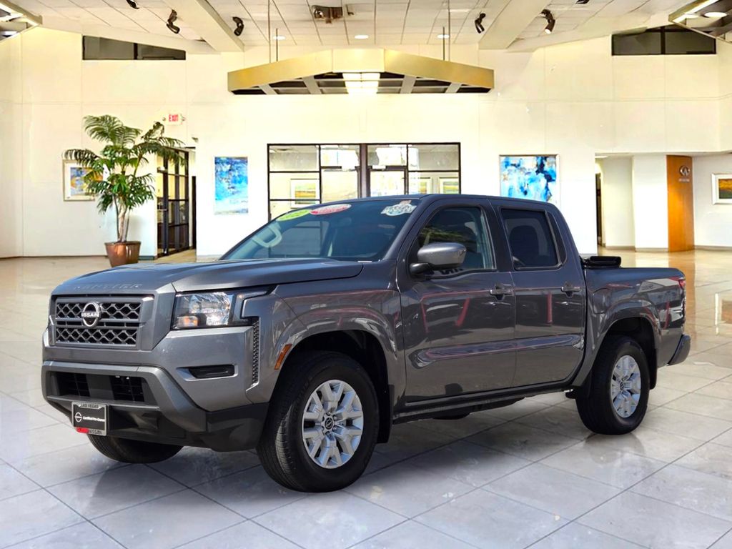 Gray (Gun Metallic) 2022 Nissan Frontier SV Crew Cab RWD Pickup Truck 4X2 9-Speed Automatic