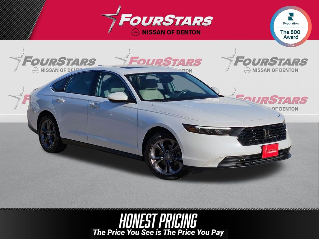 White 2024 Honda Accord Sedan Front-Wheel Drive Continuously Variable Transmission