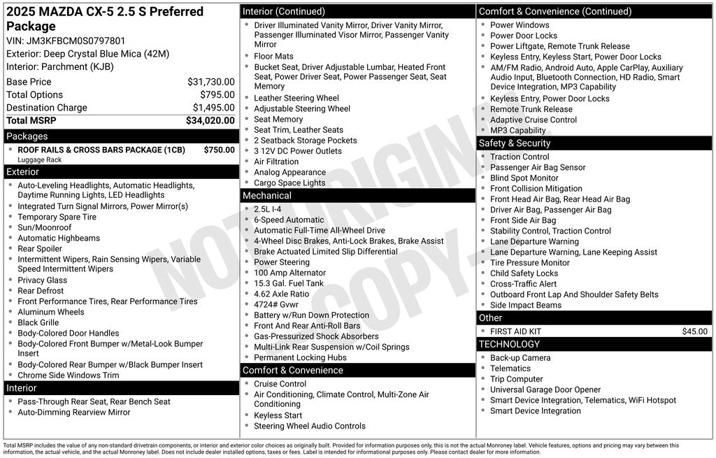 2025 Mazda CX-5 S Preferred package's photo