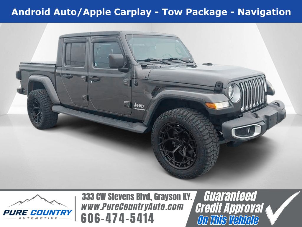 Gray (Granite Crystal Metallic Clearcoat) 2021 Jeep Gladiator Pickup Truck Four-Wheel Drive 8-Speed Automatic