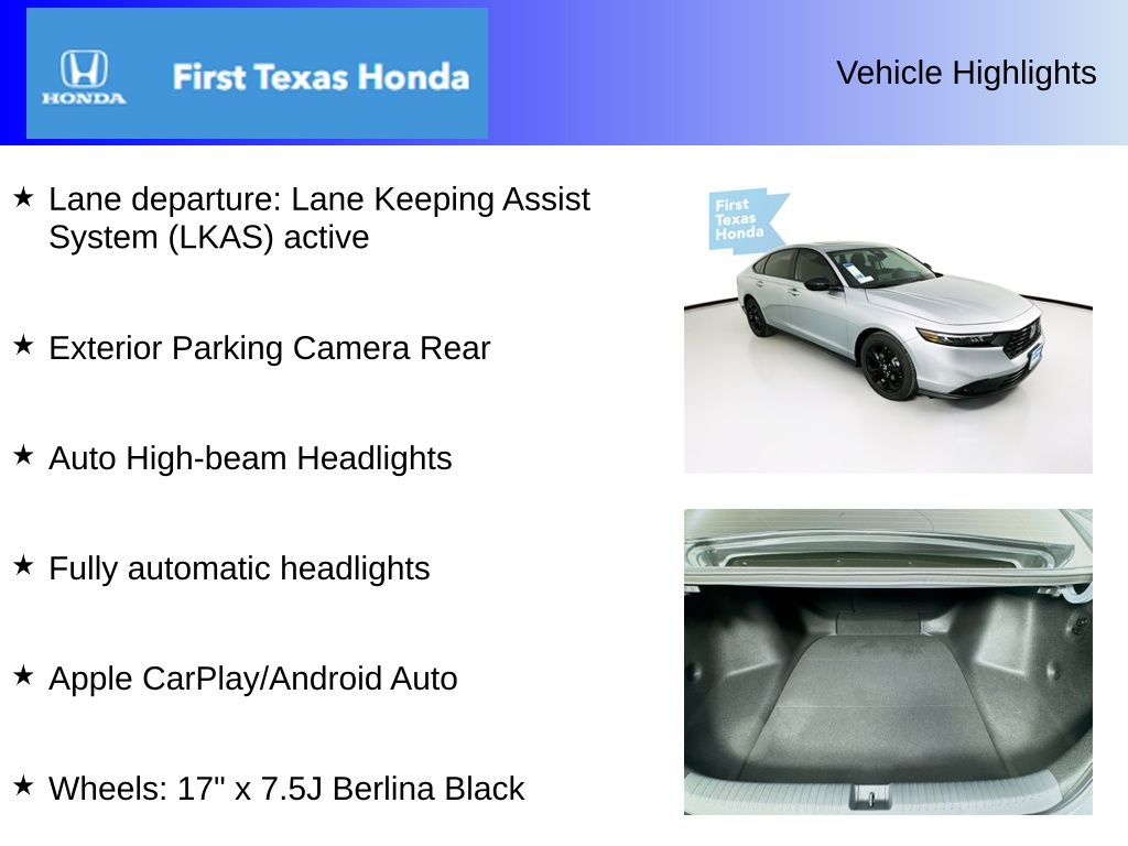 Used Car 2025 Honda Accord  Se For Sale In Austin, Texas