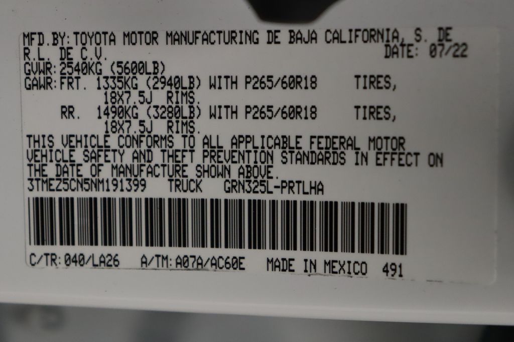 2022 Toyota Tacoma Limited 17
