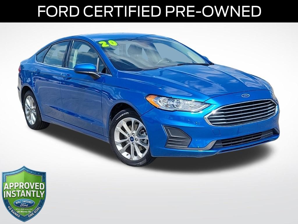 Blue Metallic 2020 Ford Fusion Sedan Front-Wheel Drive 6-Speed Automatic