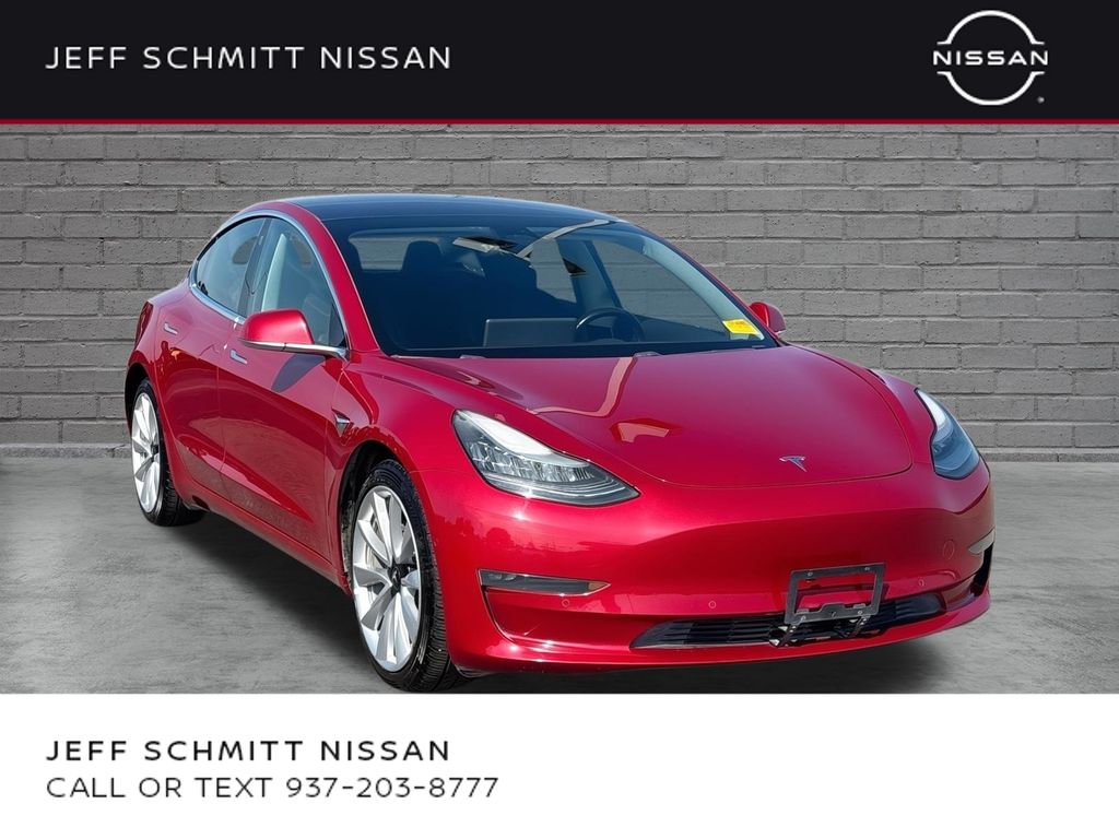 Red Multi-Coat 2019 Tesla Model 3 Sedan All-Wheel Drive 1-Speed Automatic
