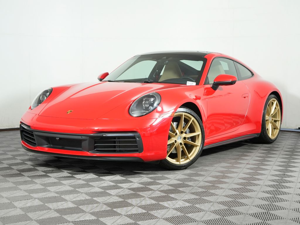Guards Red 2024 Porsche 911 Coupe Rear-Wheel Drive 8-Speed Automatic
