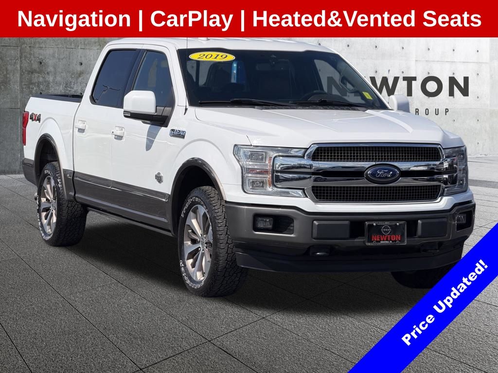 White 2019 Ford F-150 King Ranch SuperCrew 4WD Pickup Truck Four-Wheel Drive Automatic