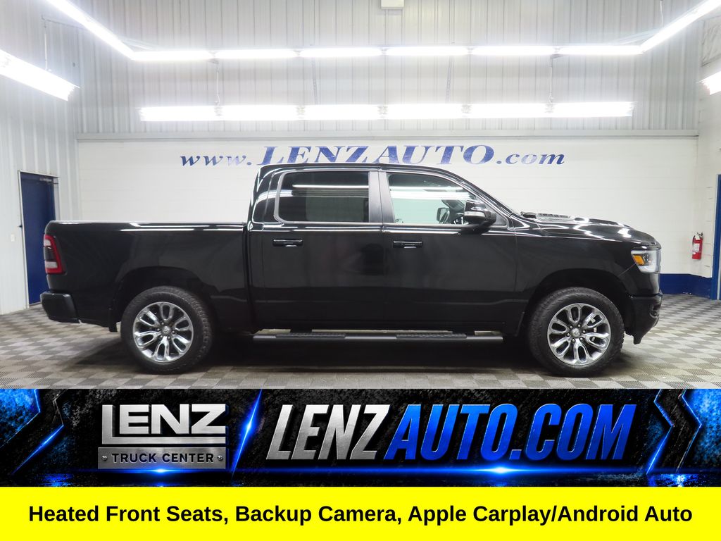Diamond Black Crystal Pearlcoat 2019 RAM 1500 Sport Crew Cab 4WD Pickup Truck  8-Speed Automatic