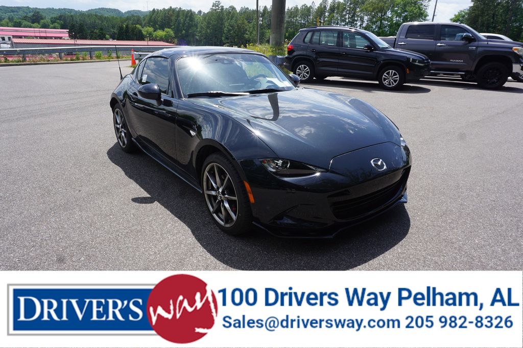 Jet Black 2021 Mazda MX-5 Miata RF Grand Touring RWD Convertible Rear-Wheel Drive Manual