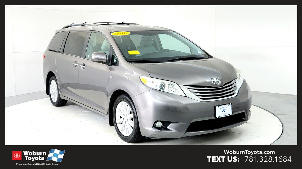 Predawn Gray Mica 2016 Toyota Sienna Minivan All-Wheel Drive 6-Speed Automatic Overdrive