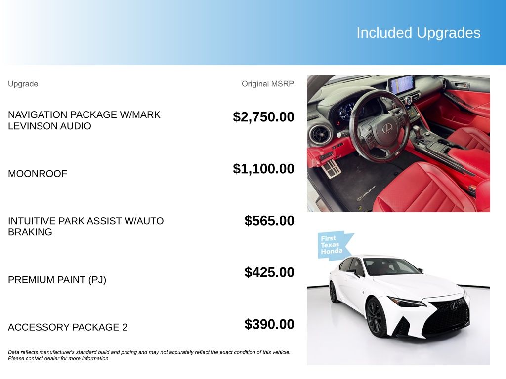 Used Car 2021 Lexus Is  350 F Sport For Sale Under $35,000 In Austin, Texas