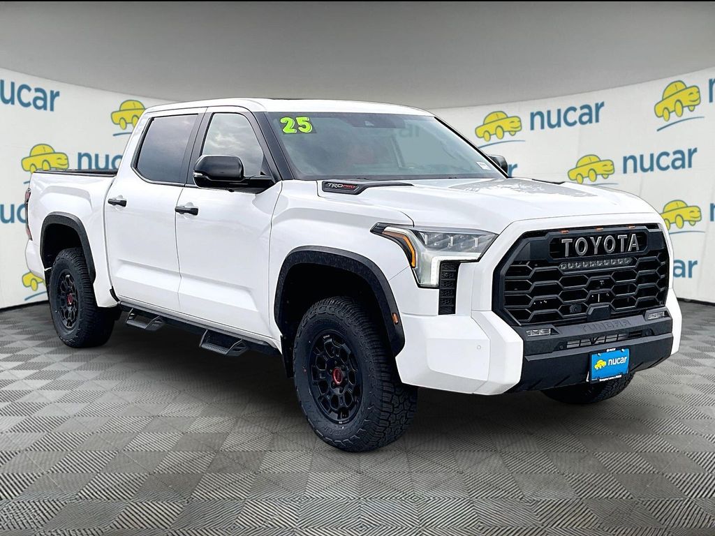 White 2025 Toyota Tundra Hybrid Pickup Truck Four-Wheel Drive Automatic