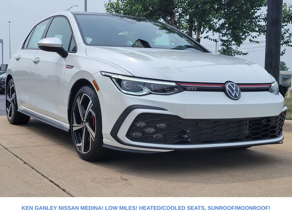 Opal White Pearl 2024 Volkswagen Golf GTI Hatchback Front-Wheel Drive 7-Speed Dual Clutch