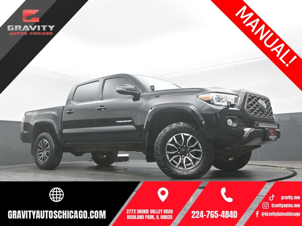 Midnight Black Metallic 2020 Toyota Tacoma TRD Sport Double Cab 4WD Pickup Truck Four-Wheel Drive 6-Speed Manual
