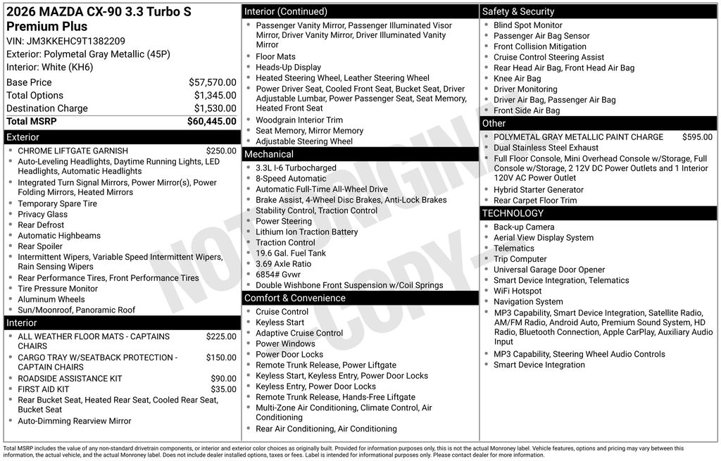 2026 Mazda CX-90 3.3 Turbo S Premium Plus