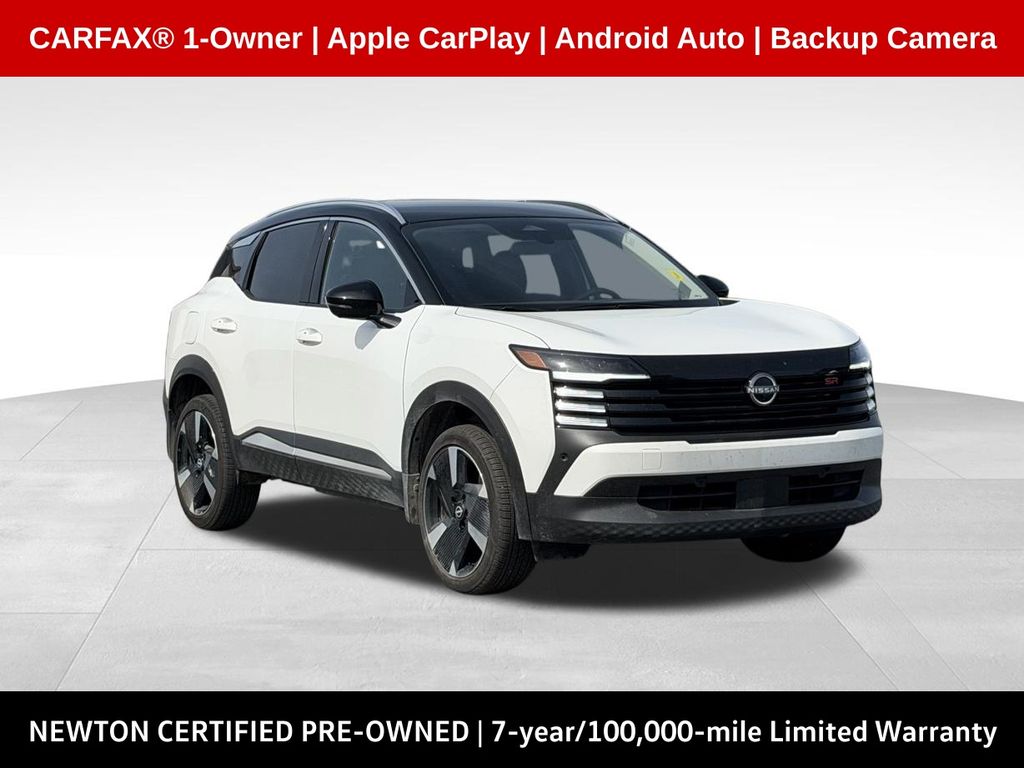 Aspen White 2025 Nissan Kicks SR FWD SUV / Crossover Front-Wheel Drive Continuously Variable Transmission