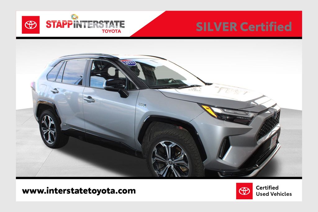 Silver Sky Metallic/Midnight Black Metallic 2022 Toyota RAV4 Prime XSE AWD SUV / Crossover All-Wheel Drive Continuously Variable Transmission