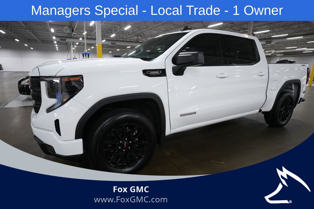 Summit White 2025 GMC Sierra 1500 Pickup Truck Four-Wheel Drive 8-Speed Automatic