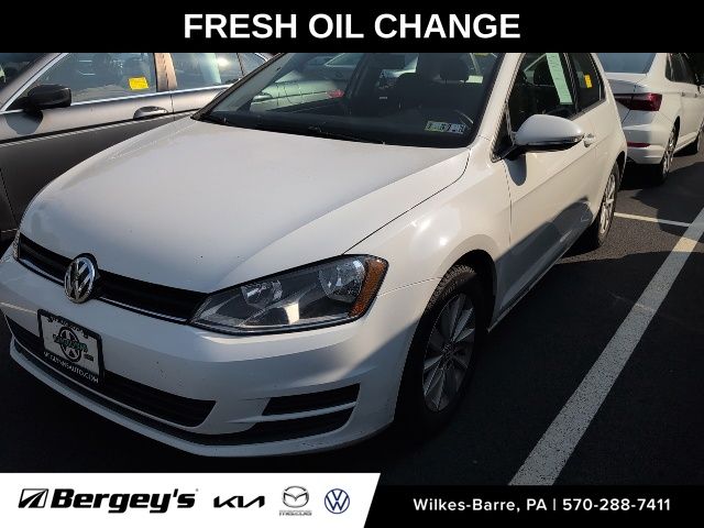 Pure White 2015 Volkswagen Golf Hatchback Front-Wheel Drive 6-Speed Automatic