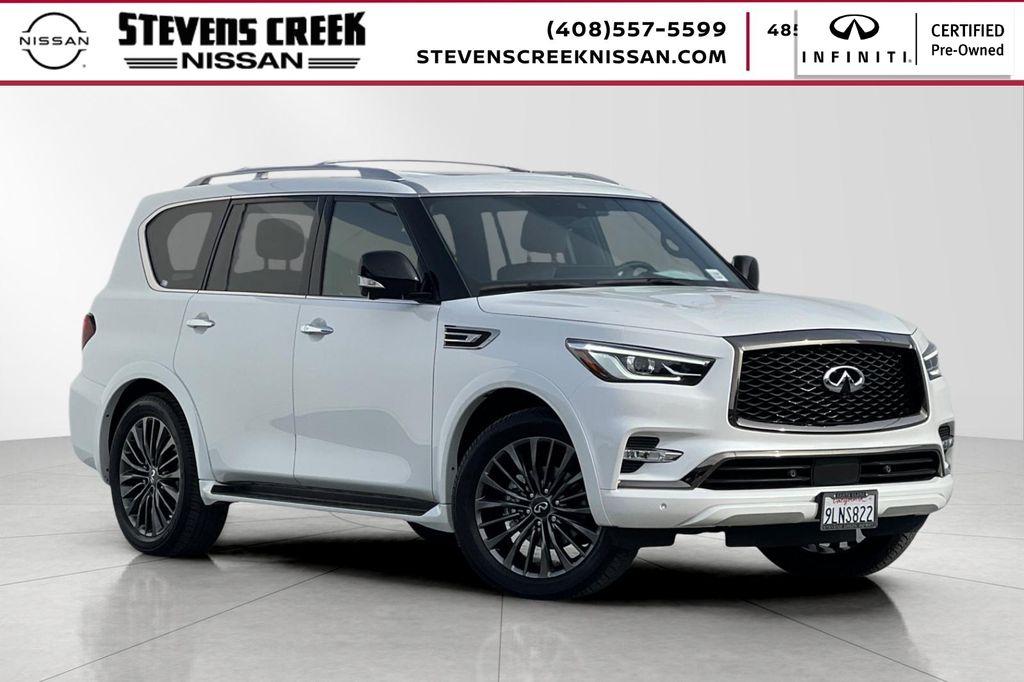 Moonstone White 2024 INFINITI QX80 Sensory 4WD SUV / Crossover All-Wheel Drive 7-Speed Automatic