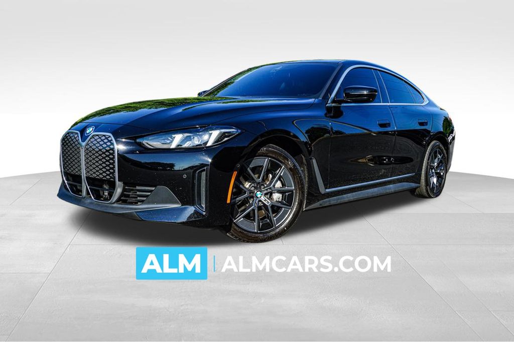 Jet Black 2025 BMW i4 eDrive40 Gran Coupe FWD Sedan Rear-Wheel Drive Automatic