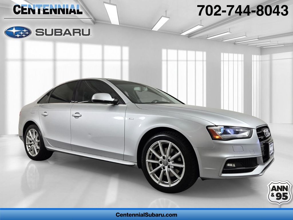 Silver 2014 Audi A4 2.0T quattro Premium Plus AWD Sedan All-Wheel Drive 6-Speed Manual