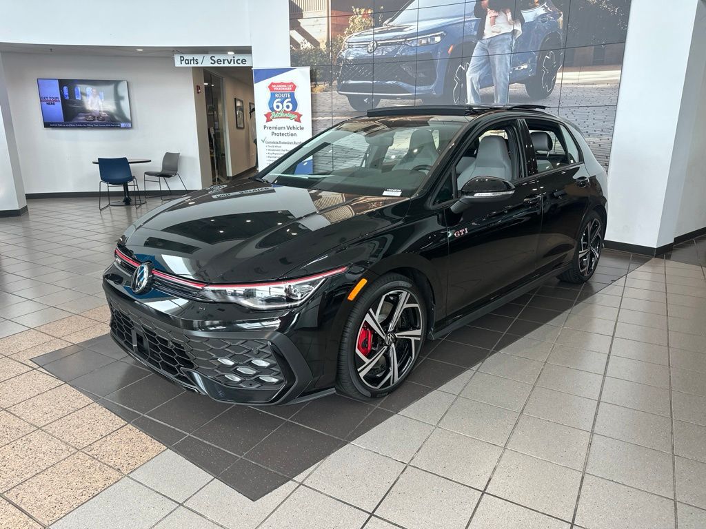 Mythos Black Metallic 2026 Volkswagen Golf GTI Hatchback Front-Wheel Drive 7-Speed Dual Clutch