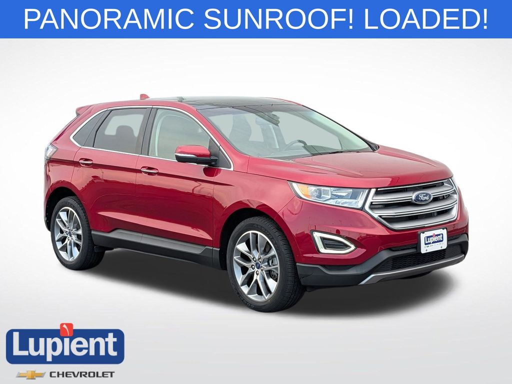 Ruby Red Metallic 2017 Ford Edge SUV / Crossover All-Wheel Drive 6-Speed Automatic