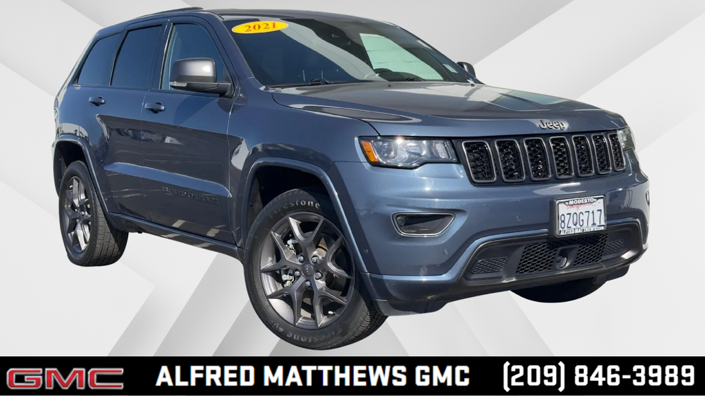 Pacific Blue Clearcoat 2021 Jeep Grand Cherokee 80th Anniversary Edition 4WD SUV / Crossover Four-Wheel Drive 8-Speed Automatic