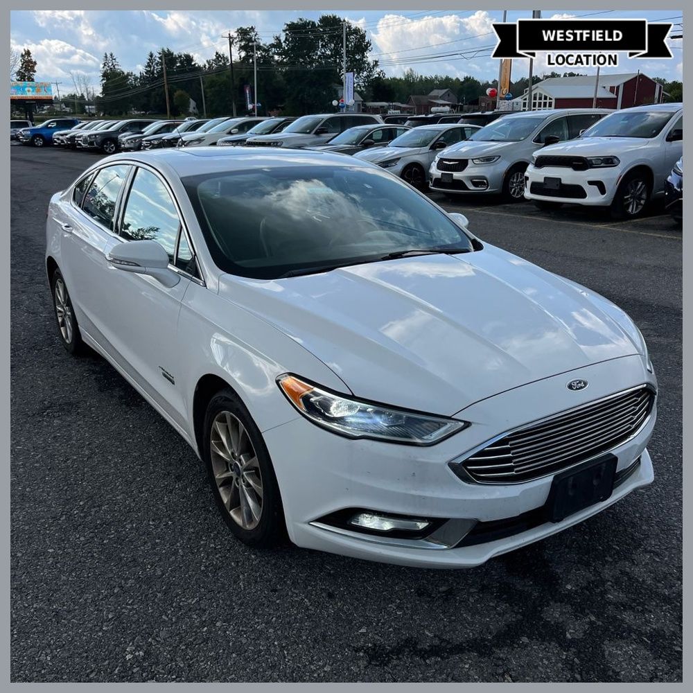 Oxford White 2017 Ford Fusion Energi Sedan Front-Wheel Drive Continuously Variable Transmission