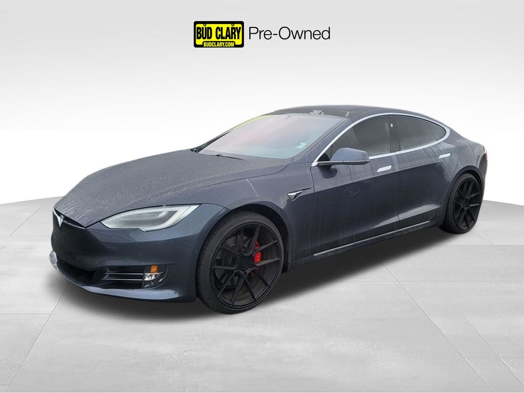 Gray 2018 Tesla Model S P100D AWD Sedan All-Wheel Drive 1-Speed Automatic