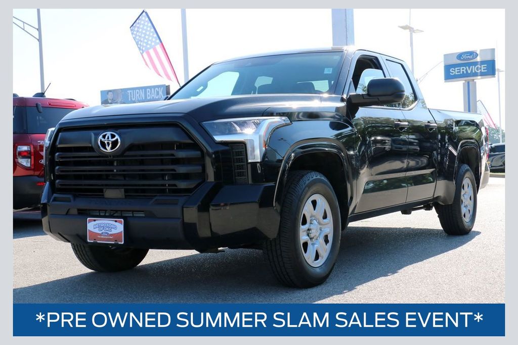 Midnight Black Metallic 2023 Toyota Tundra Pickup Truck 4X2 Automatic