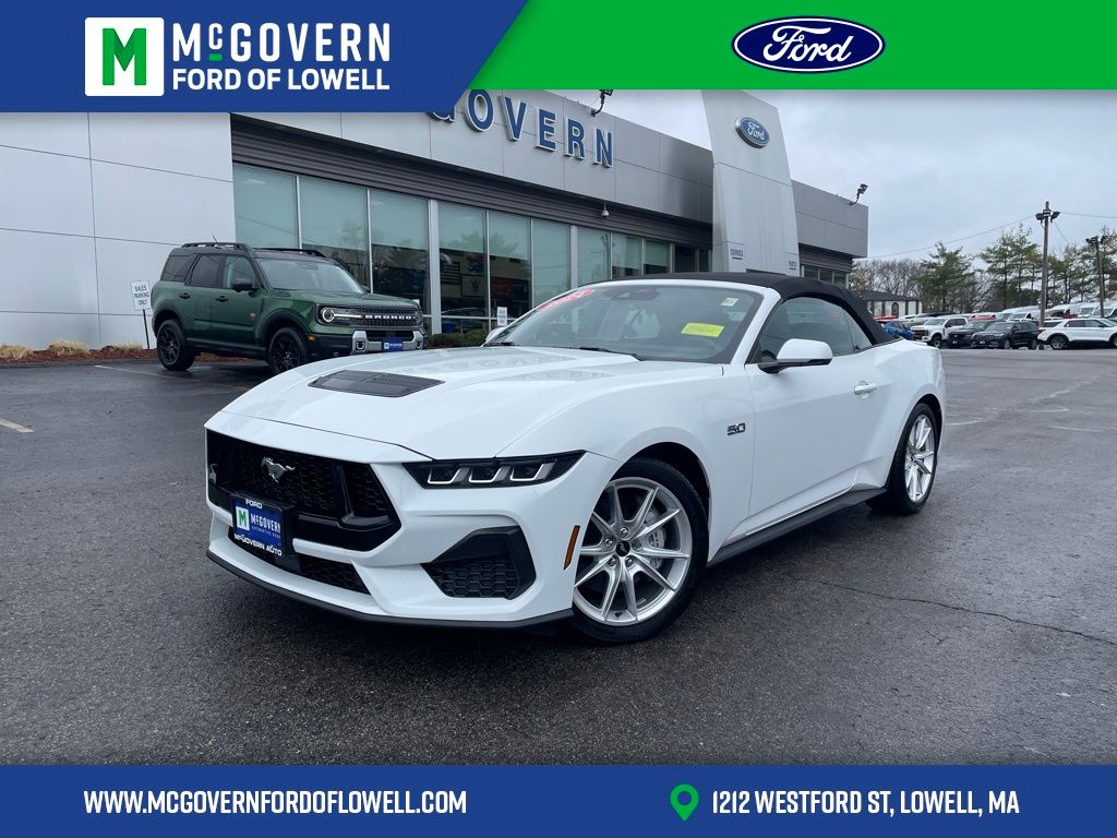Oxford White 2024 Ford Mustang GT Premium Convertible RWD Convertible Rear-Wheel Drive 6-Speed Manual