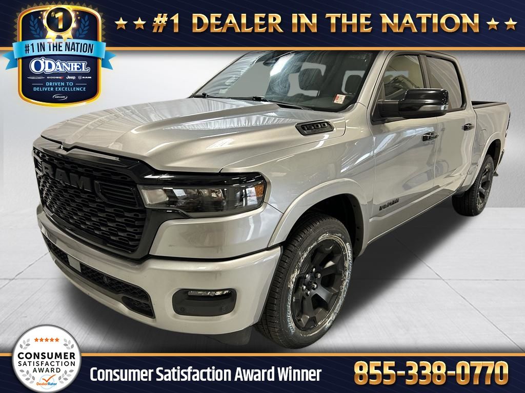 Billet Silver Metallic Clearcoat 2025 RAM 1500 Pickup Truck Four-Wheel Drive 8-Speed Automatic