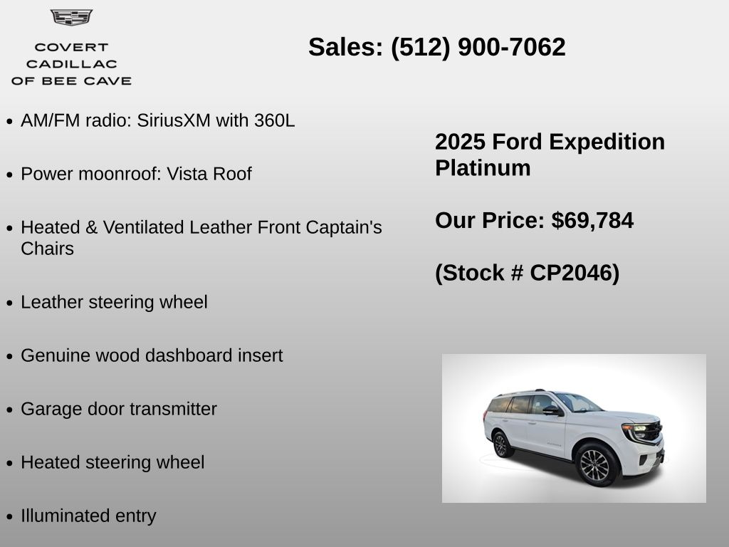Used Car 2025 Ford Expedition  Platinum For Sale Under $70,000 In Austin, Texas