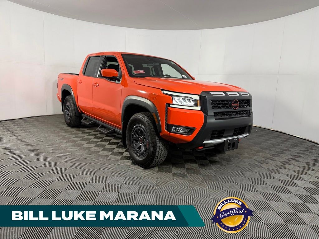 Afterburn Orange 2025 Nissan Frontier PRO-4X Crew Cab 4WD Pickup Truck Four-Wheel Drive 9-Speed Automatic Overdrive