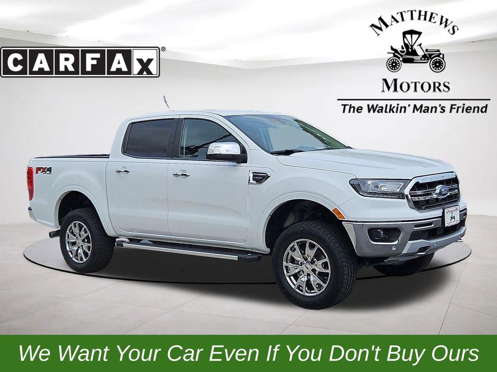 Oxford White 2022 Ford Ranger Lariat SuperCrew 4WD Pickup Truck Four-Wheel Drive Automatic