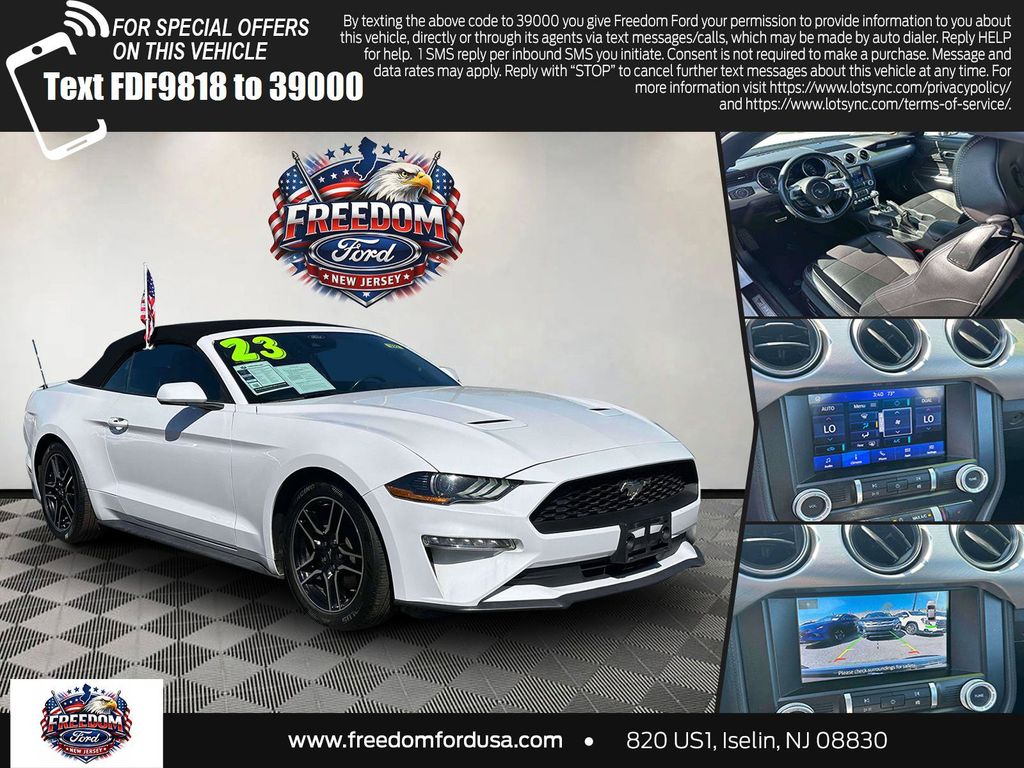 Oxford White 2023 Ford Mustang Convertible Rear-Wheel Drive Automatic