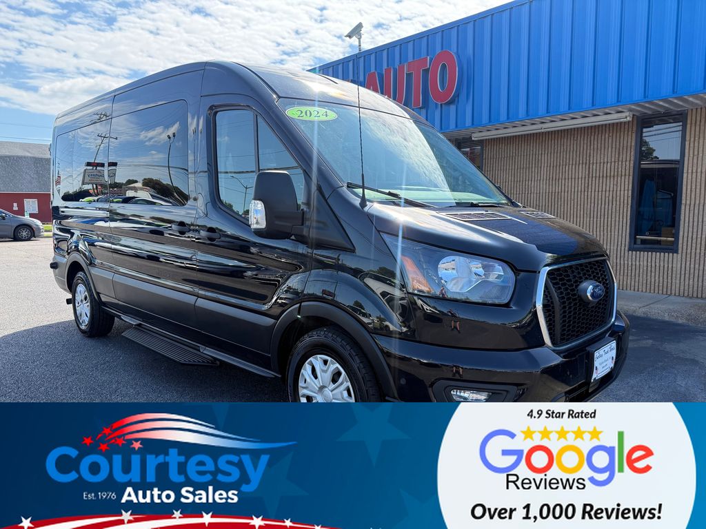Black Metallic 2024 Ford Transit Passenger Van Rear-Wheel Drive