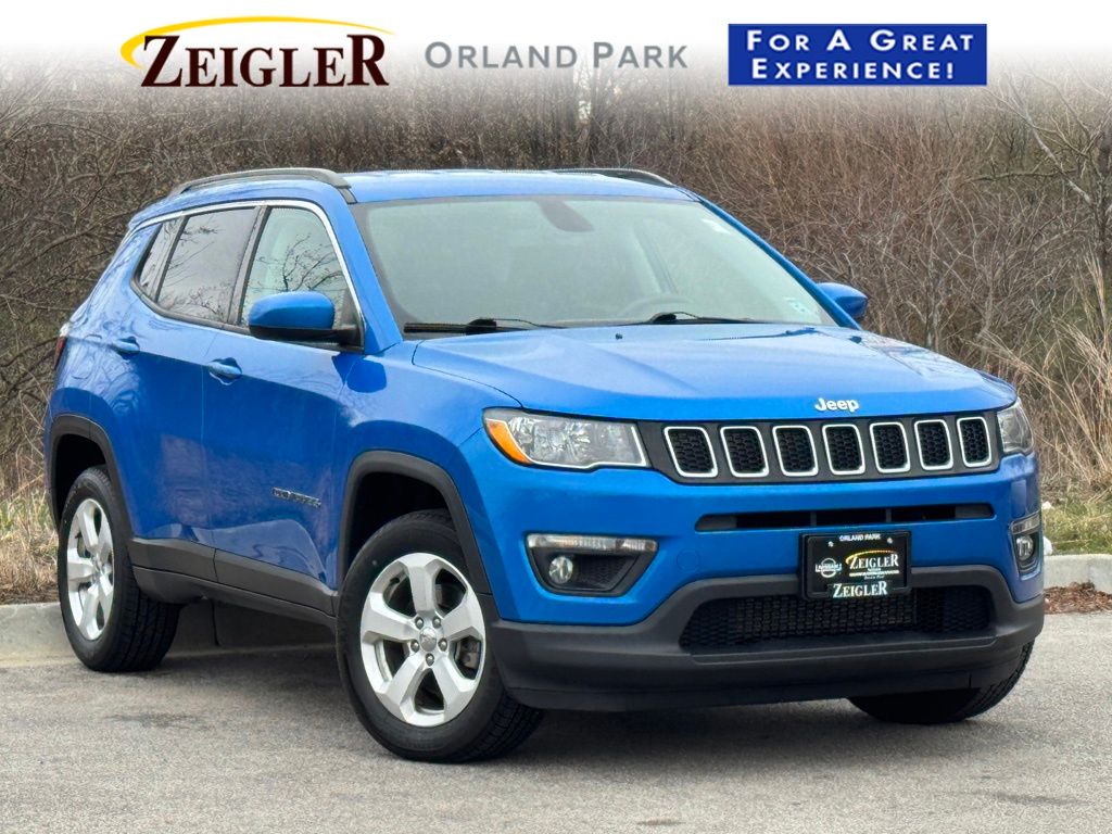Laser Blue Pearlcoat 2020 Jeep Compass Latitude 4WD SUV / Crossover Four-Wheel Drive 9-Speed Automatic