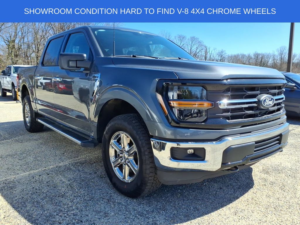 Gray Metallic 2025 Ford F-150 XLT SuperCrew 4WD Pickup Truck Four-Wheel Drive Automatic