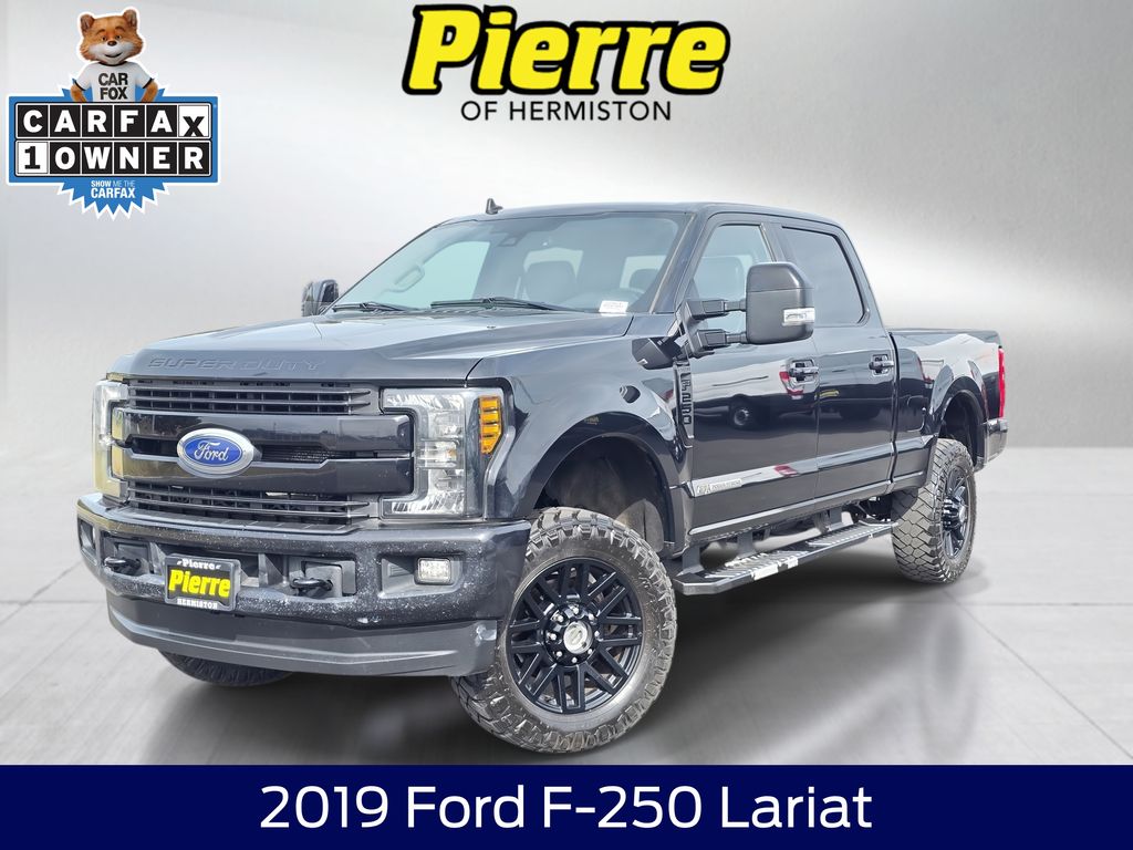 Agate Black Metallic 2019 Ford F-250 Super Duty Lariat Crew Cab 4WD Pickup Truck Four-Wheel Drive 6-Speed Automatic