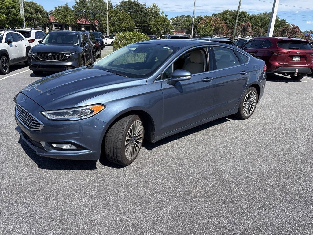 Blue Metallic 2018 Ford Fusion Sedan Front-Wheel Drive 6-Speed Automatic