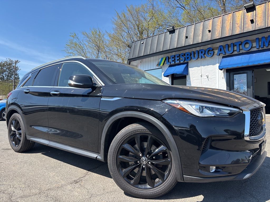 Black Obsidian 2019 INFINITI QX50 Luxe AWD SUV / Crossover All-Wheel Drive Continuously Variable Transmission