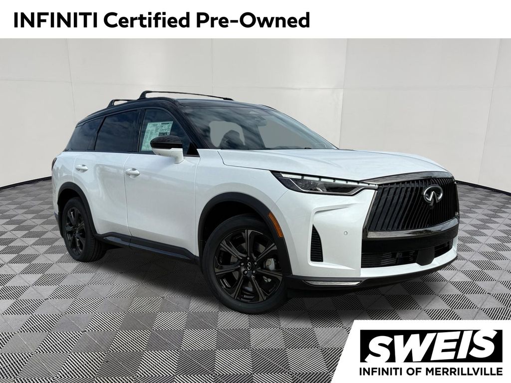 Radiant White/Black Obsidian 2026 INFINITI QX60 Autograph AWD SUV / Crossover All-Wheel Drive 9-Speed Automatic